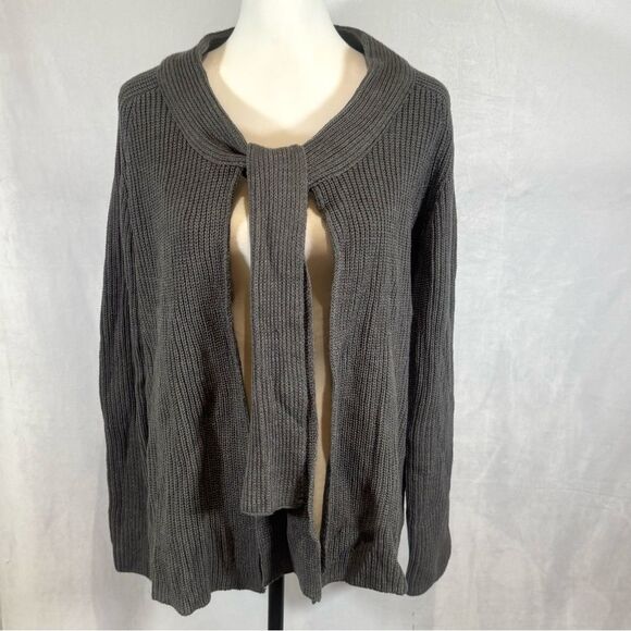 Simply Vera Wang gray tie front knit cardigan sweater size small NWT - Picture 1 of 7